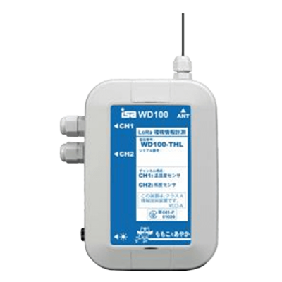 Wireless communication device with a visibility of over 2km WD100 series Temperature/humidity/illuminance measurement unit WD100-THL-NC Automation Co., Ltd.
