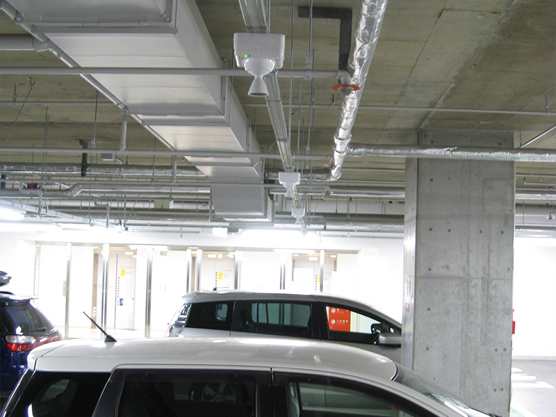 Case 3 Large shopping mall-Vehicle detection sensor for occupancy management｜Large to medium sized parking lot occupancy display