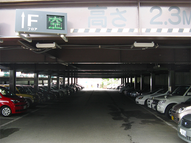 Case 1 Saitama Medical University Hospital Parking Lot 6-Vehicle detection sensor for occupancy management｜Large to medium sized parking lot occupancy display
